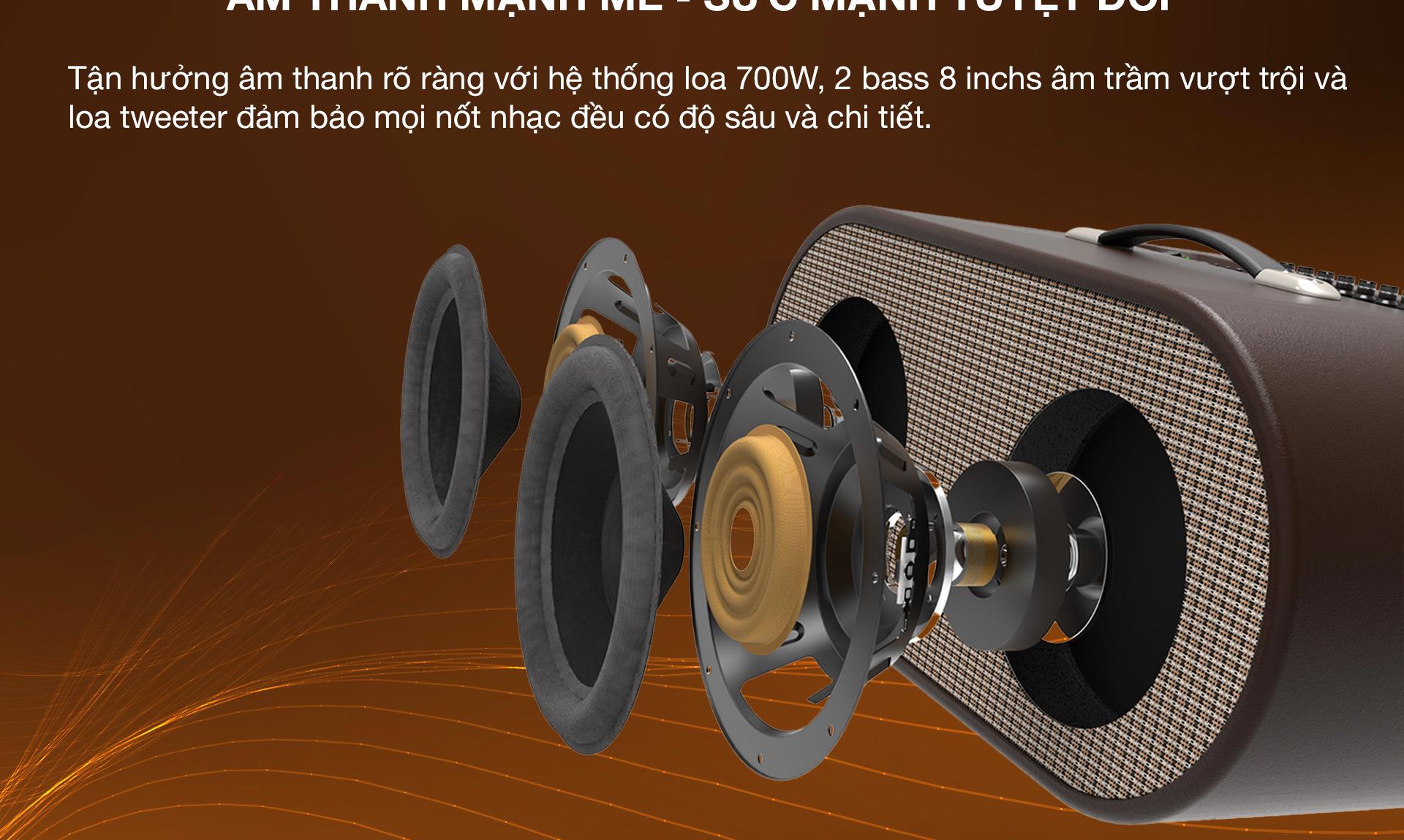 Loa xách tay Karaoke Dalton K208C